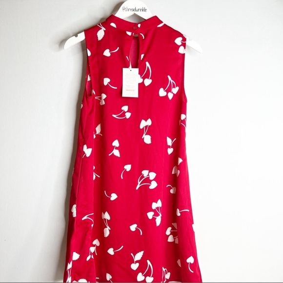 ModCloth cherry and heart red dress - Picture 4 of 9